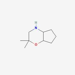 molecular formula C9H17NO B12335097 2,2-Dimethyl-octahydrocyclopenta[b]morpholine 