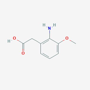 molecular formula C9H11NO3 B12335107 2-(2-Amino-3-methoxyphenyl)acetic acid 