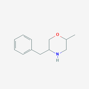 molecular formula C12H17NO B12335187 5-Benzyl-2-methylmorpholine 
