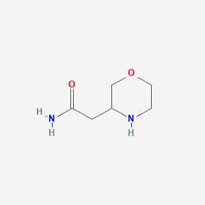 molecular formula C6H12N2O2 B12335190 2-(Morpholin-3-yl)acetamide 