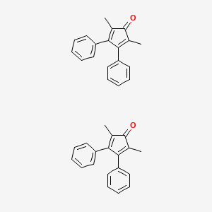 molecular formula C38H32O2 B12335223 2,5-Dimethyl-3,4-diphenyl-cyclopenta-2,4-dien-1-one 
