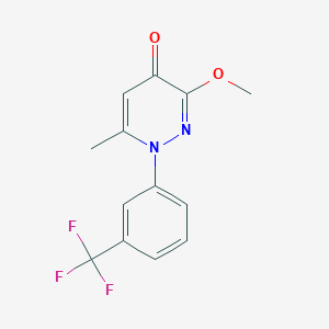 4(1H)-Pyridazinone, 3-methoxy-6-methyl-1-(3-(trifluoromethyl)phenyl)-