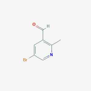 molecular formula C7H6BrNO B12335393 5-Bromo-2-methylnicotinaldehyde 