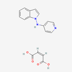 molecular formula C17H15N3O4 B12335422 N-(pyridin-4-yl)-1H-indol-1-amine maleate 
