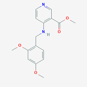 molecular formula C16H18N2O4 B12335484 Methyl 4-((2,4-dimethoxybenzyl)amino)nicotinate 