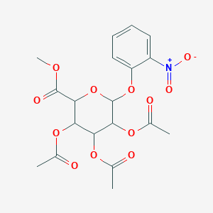 molecular formula C19H21NO12 B12335504 2-Nitrophenyl 2,3,4-Tri-O-acetyl-beta-D-glucuronide, Methyl Ester 