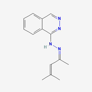 molecular formula C14H16N4 B1233552 N-[(Z)-4-methylpent-3-en-2-ylideneamino]phthalazin-1-amine 
