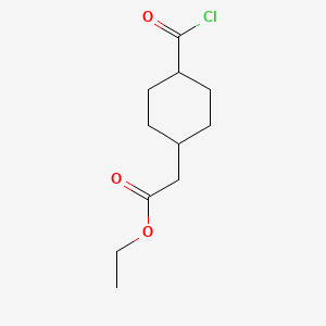 molecular formula C11H17ClO3 B12335528 Ethyl 2-[trans-4-(Chlorocarbonyl)cyclohexyl]acetate CAS No. 880104-41-6