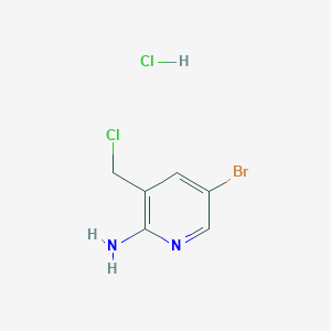 molecular formula C6H7BrCl2N2 B12335541 5-bromo-3-(chloromethyl)pyridin-2-amine;hydrochloride 