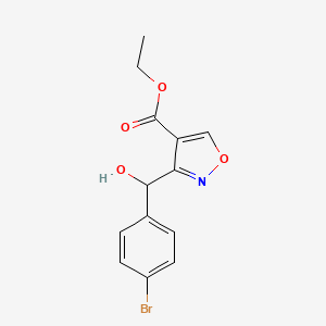 molecular formula C13H12BrNO4 B12335555 Ethyl 3-[(4-Bromophenyl)(hydroxy)methyl]isoxazole-4-carboxylate CAS No. 2006277-63-8