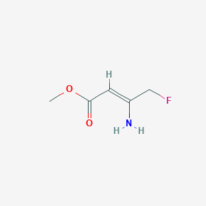 molecular formula C5H8FNO2 B12335579 (Z)-Methyl 3-amino-4-fluorobut-2-enoate 
