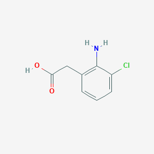 molecular formula C8H8ClNO2 B12335659 2-(2-Amino-3-chlorophenyl)acetic acid 