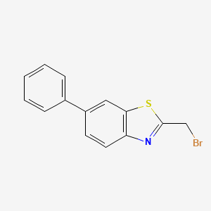 molecular formula C14H10BrNS B12335661 2-(Bromomethyl)-6-phenylbenzo[d]thiazole 