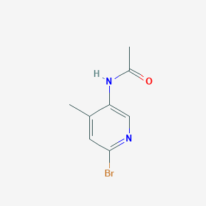 molecular formula C8H9BrN2O B12335672 Acetamide, N-(6-bromo-4-methyl-3-pyridinyl)- 