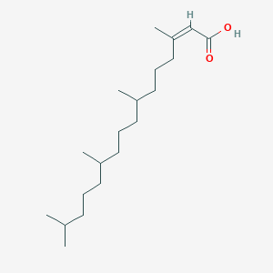 molecular formula C20H38O2 B1233569 (Z)-3,7,11,15-tetramethylhexadec-2-enoic acid CAS No. 3653-46-1