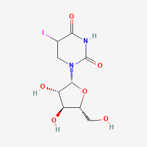 molecular formula C9H13IN2O6 B12335841 1-[(2R,3S,4S,5R)-3,4-dihydroxy-5-(hydroxymethyl)oxolan-2-yl]-5-iodo-1,3-diazinane-2,4-dione 