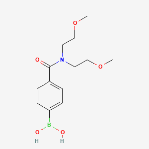 molecular formula C13H20BNO5 B12335869 B-[4-[[bis(2-methoxyethyl)amino]carbonyl]phenyl]Boronic acid 