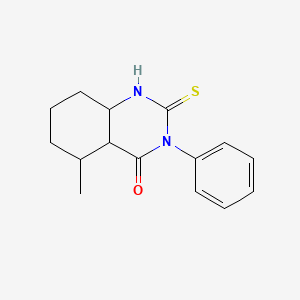 molecular formula C15H18N2OS B12335871 4(1H)-Quinazolinone, 2,3-dihydro-5-methyl-3-phenyl-2-thioxo- 