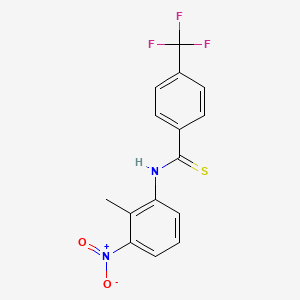 molecular formula C15H11F3N2O2S B12335901 N-(2-Methyl-3-nitrophenyl)-4-(trifluoromethyl)benzothioamide 