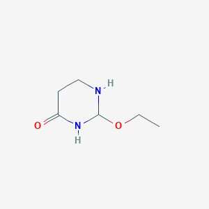 molecular formula C6H12N2O2 B12335924 2-Ethoxy-1,3-diazinan-4-one 