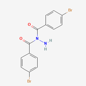 molecular formula C14H10Br2N2O2 B12335944 4-bromo-N-(4-bromobenzoyl)benzohydrazide 