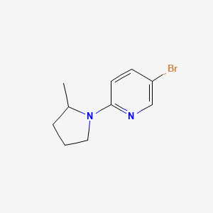 molecular formula C10H13BrN2 B12335950 5-Bromo-2-(2-methylpyrrolidin-1-yl)pyridine 