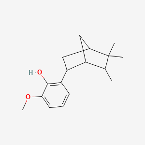 molecular formula C17H24O2 B12335959 Phenol, 2-methoxy-6-(5,5,6-trimethylbicyclo(2.2.1)hept-2-yl)- CAS No. 13746-62-8
