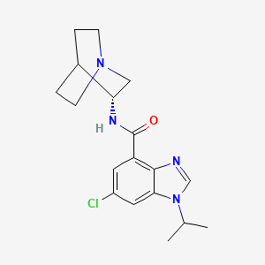 N-[(3R)-1-azabicyclo[2.2.2]octan-3-yl]-6-chloro-1-propan-2-yl-4-benzimidazolecarboxamide