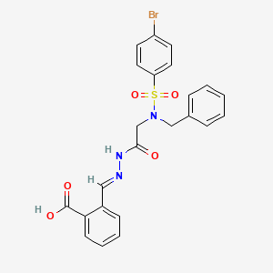 2-({2-[Benzyl-(4-bromo-benzenesulfonyl)-amino]-acetyl}-hydrazonomethyl)-benzoic acid