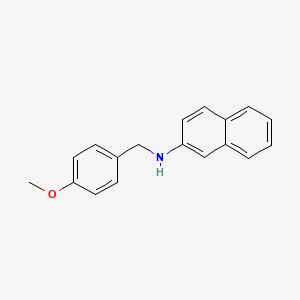molecular formula C18H17NO B12336086 2-Naphthalenamine, N-[(4-methoxyphenyl)methyl]- CAS No. 73351-22-1