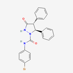 (4R,5S)-N-(4-bromophenyl)-3-oxo-4,5-diphenylpyrazolidine-1-carboxamide