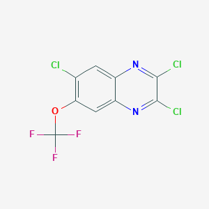molecular formula C9H2Cl3F3N2O B12336129 2,3,6-Trichloro-7-(trifluoromethoxy)quinoxaline 