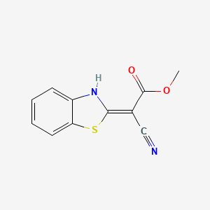 molecular formula C11H8N2O2S B1233613 methyl (2E)-1,3-benzothiazol-2(3H)-ylidene(cyano)acetate 