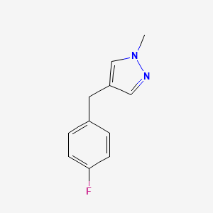 molecular formula C11H11FN2 B12336181 4-(4-Fluorobenzyl)-1-methyl-1H-pyrazole 