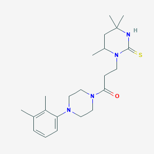1-[4-(2,3-Dimethylphenyl)-1-piperazinyl]-3-(4,4,6-trimethyl-2-sulfanylidene-1,3-diazinan-1-yl)-1-propanone