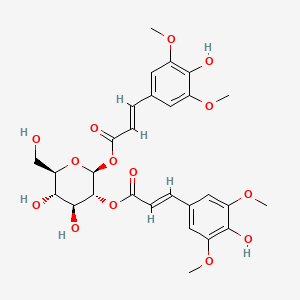 molecular formula C28H32O14 B1233621 1,2-di-O-sinapoyl-beta-D-glucose 