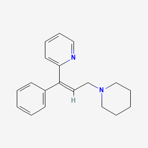 molecular formula C19H22N2 B12336233 2-[(Z)-1-phenyl-3-piperidin-1-ylprop-1-enyl]pyridine 