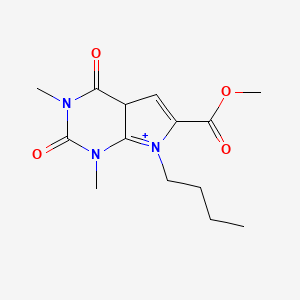 molecular formula C14H20N3O4+ B12336241 methyl 7-butyl-1,3-dimethyl-2,4-dioxo-4aH-pyrrolo[2,3-d]pyrimidin-7-ium-6-carboxylate 