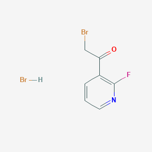 molecular formula C7H6Br2FNO B12336294 2-Bromo-1-(2-fluoropyridin-3-yl)ethanone hydrobromide 