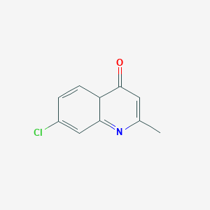 molecular formula C10H8ClNO B12336303 4(1H)-Quinolinone,7-chloro-2-methyl- 