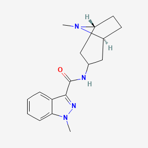 molecular formula C17H22N4O B1233632 1-methyl-N-[(1R,5S)-8-methyl-8-azabicyclo[3.2.1]octan-3-yl]-1H-indazole-3-carboxamide 