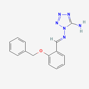 1-[(E)-(2-phenylmethoxyphenyl)methylideneamino]tetrazol-5-amine