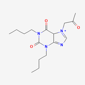 molecular formula C16H25N4O3+ B12336381 1,3-dibutyl-7-(2-oxopropyl)-5H-purin-7-ium-2,6-dione 