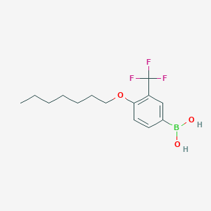 molecular formula C14H20BF3O3 B12336451 (4-Heptyloxy-3-trifluoromethylphenyl)boronic acid 