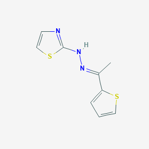 N-[(E)-1-thiophen-2-ylethylideneamino]-1,3-thiazol-2-amine