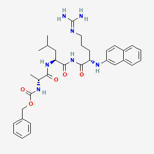 molecular formula C33H43N7O5 B1233651 Benzyloxycarbonylalanyl-leucyl-arginine-2-naphthylamide CAS No. 75873-86-8