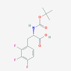 molecular formula C14H16F3NO4 B12336571 n-Boc-2,3,4-trifluoro-l-phenylalanine CAS No. 324028-24-2