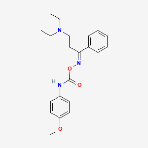 [(E)-[3-(diethylamino)-1-phenylpropylidene]amino] N-(4-methoxyphenyl)carbamate