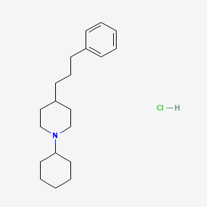 molecular formula C20H32ClN B12336604 1-Cyclohexyl-4-(3-phenylpropyl)piperidine hydrochloride 