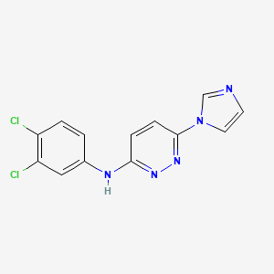 molecular formula C13H9Cl2N5 B1233661 N-(3,4-dichlorophenyl)-6-(1-imidazolyl)-3-pyridazinamine 